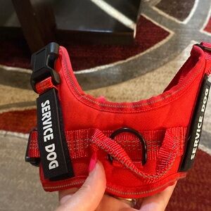 Service Dog Vest Harness Red & Black Size XS-Like New